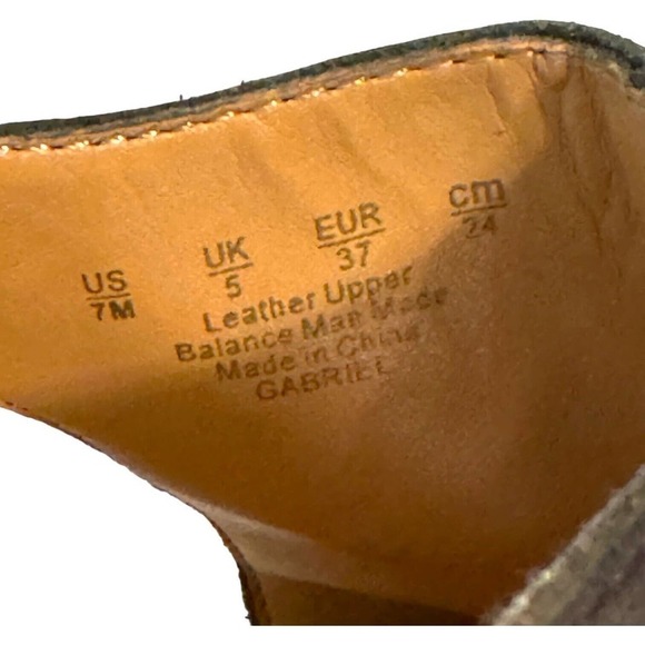 Franco Sarto Gabriel Black Open Toe Ankle Strap Leather Slingback Heel Size 7M - Picture 12 of 12